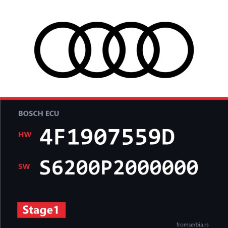 Audi A6 4F1907559D S6200P2000000 Stage1 tuning file