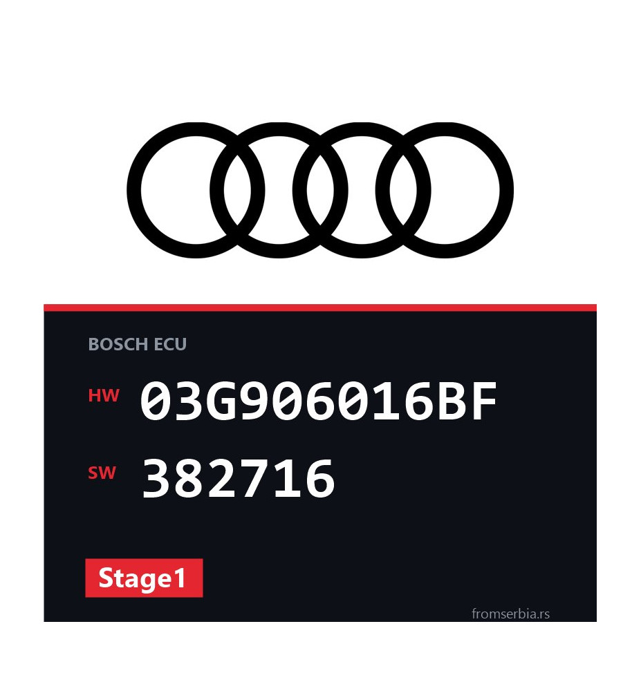 Audi A6 03G906016BF 382716 Stage1 tuning file
