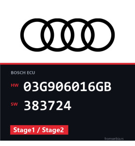Audi A6 03G906016GB 383724 Stage1 / Stage2 tuning file