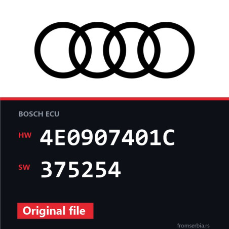 Audi A6 4E0907401C 375254 original ECU file