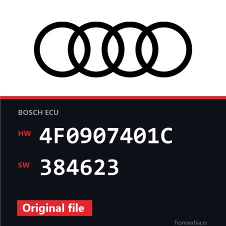 Audi A6 4F0907401C 384623 original ECU file
