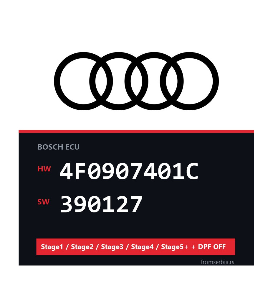 Audi 4F0907401C 390127 Stage1 / Stage2 / Stage3 / Stage4 / Stage5+ + D
