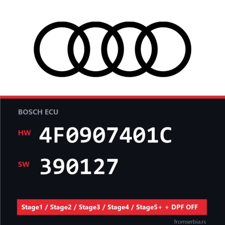 Audi 4F0907401C 390127 Stage1 / Stage2 / Stage3 / Stage4 / Stage5+ + D