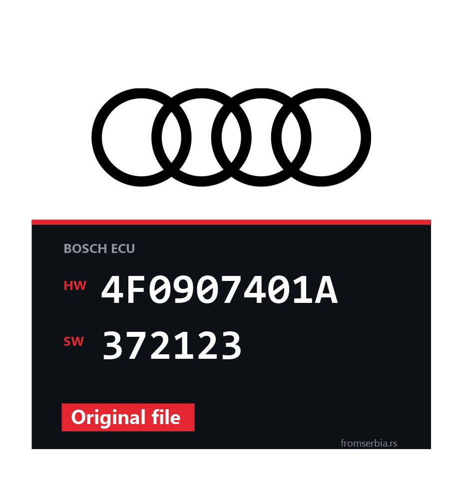 Audi A6 4F0907401A 372123 original ECU file