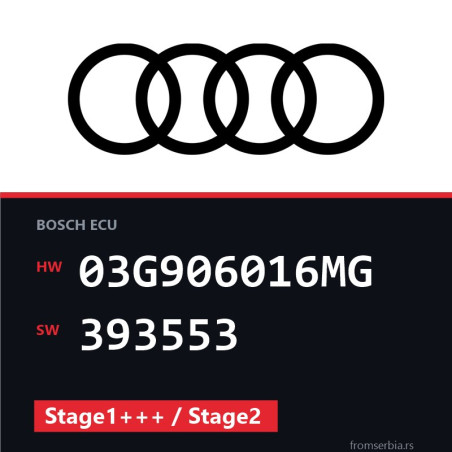 Audi A6 03G906016MG 393553 Stage1+++ / Stage2 tuning file