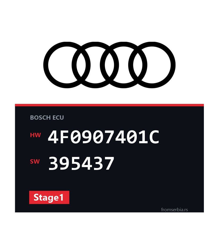 Audi A6 4F0907401C 395437 Stage1 tuning file