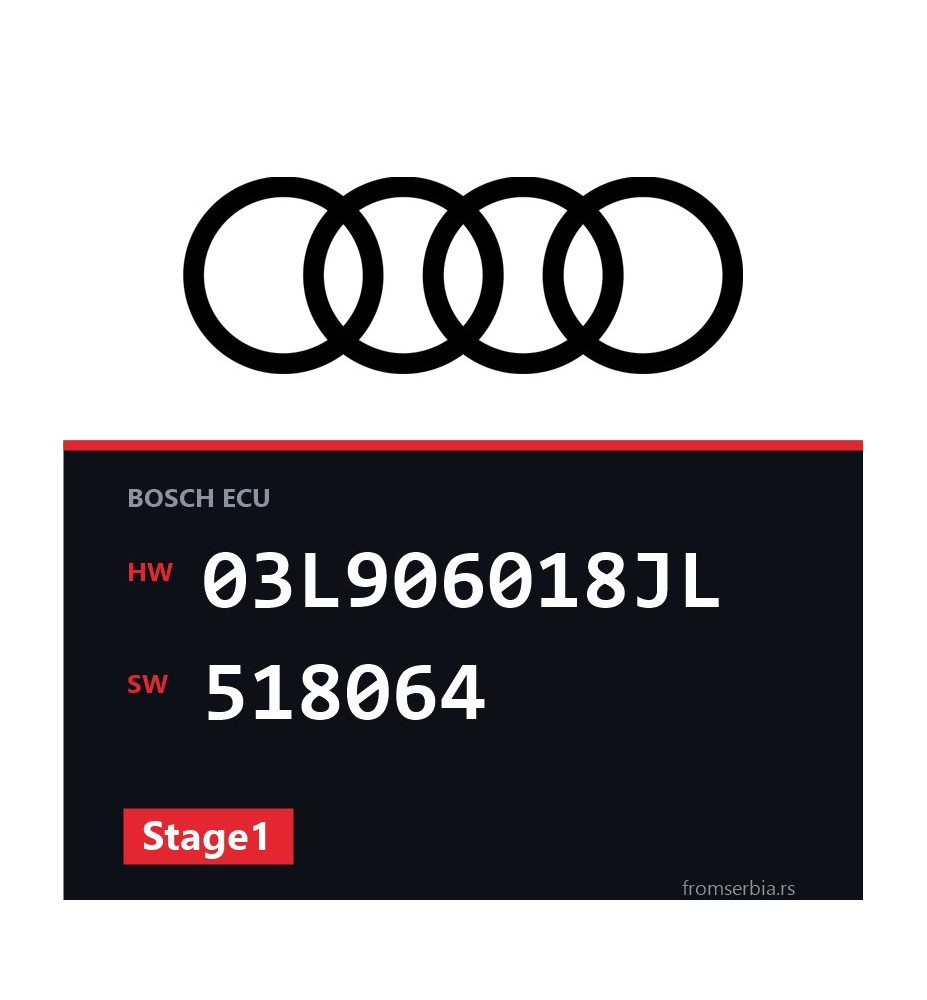 Audi A6 03L906018JL 518064 Stage1 tuning file