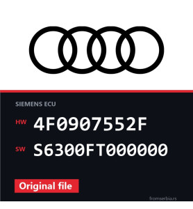 Audi A6 4F0907552F S6300FT000000 original ECU file