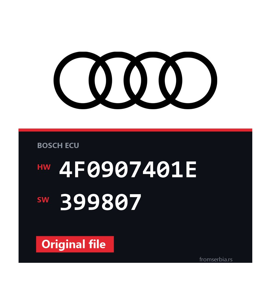 Audi A6 4F0907401E 399807 original ECU file