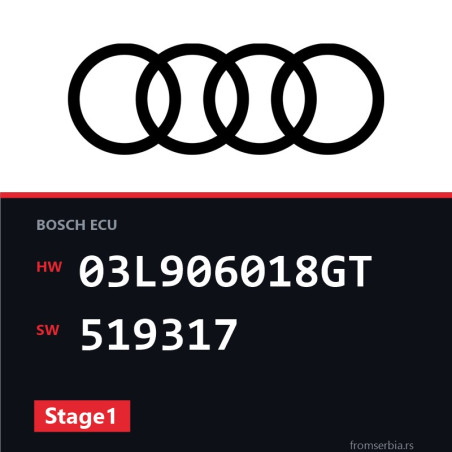 Audi A6 03L906018GT 519317 Stage1 tuning file