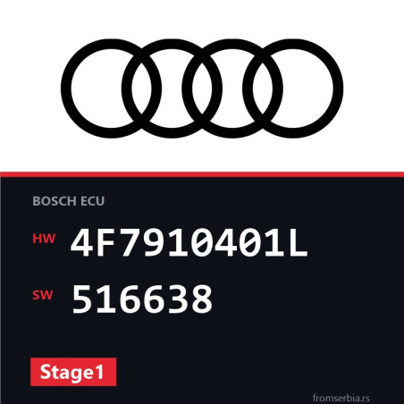 Audi A6 4F7910401L 516638 Stage1 tuning file