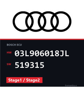 Audi A6 03L906018JL 519315 Stage1 / Stage2 tuning file