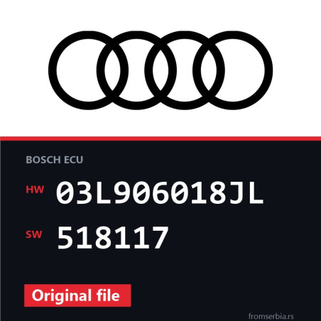 Audi A6 03L906018JL 518117 original ECU file