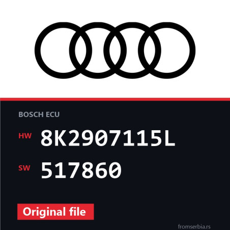 Audi A6 8K2907115L 517860 original ECU file