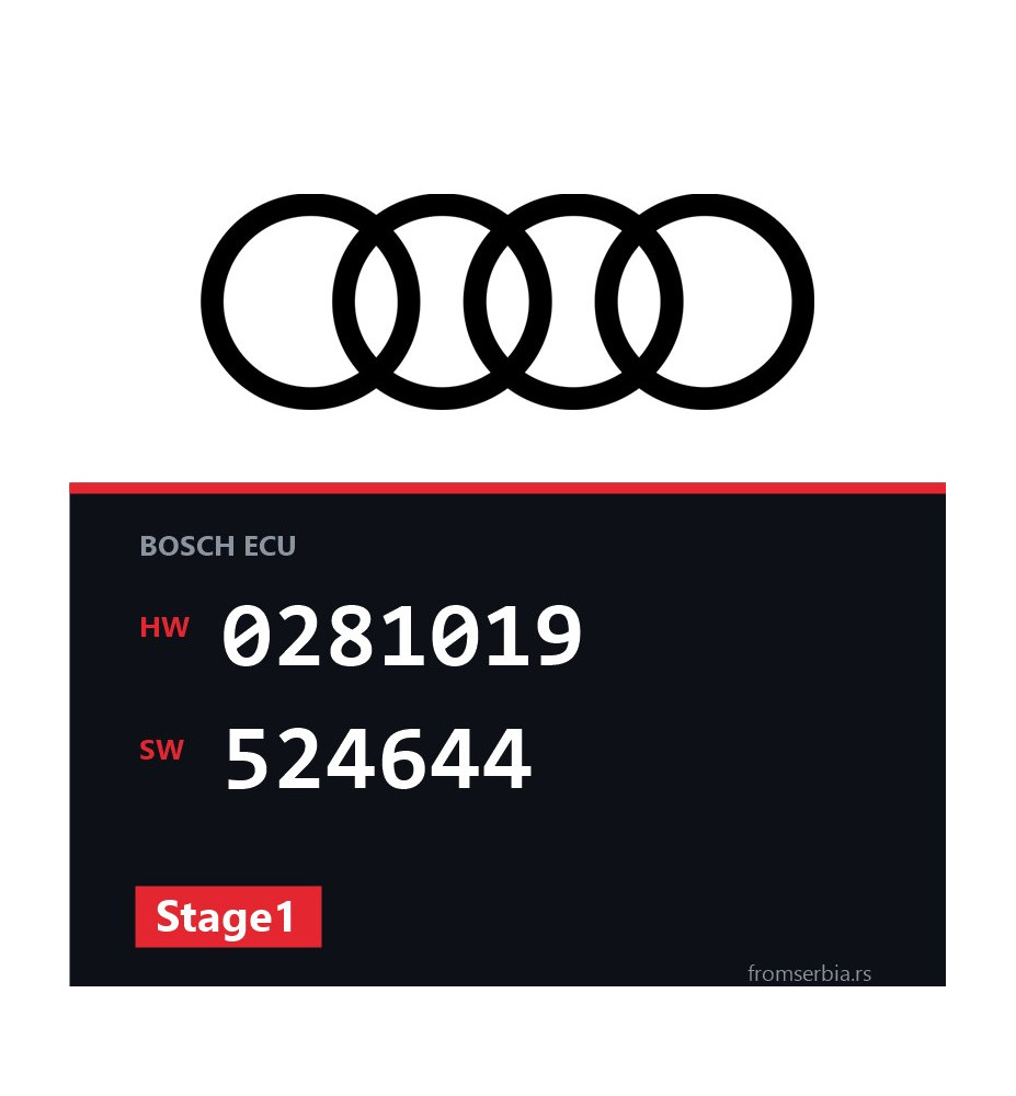 Audi A6 0281019 524644 Stage1 tuning file