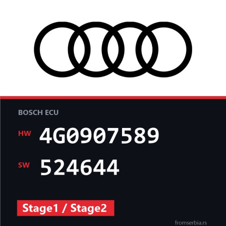 Audi A6 4G0907589 524644 Stage1 / Stage2 tuning file