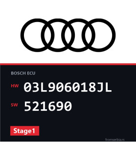 Audi A6 03L906018JL 521690 Stage1 tuning file