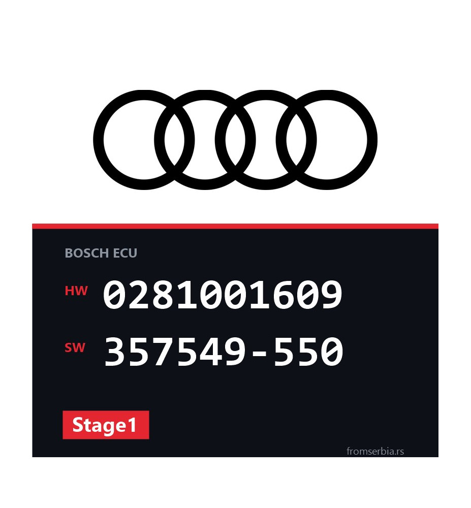 Audi A6 0281001609 357549-550 Stage1 tuning file