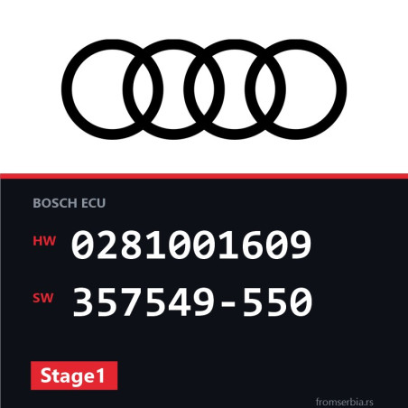 Audi A6 0281001609 357549-550 Stage1 tuning file