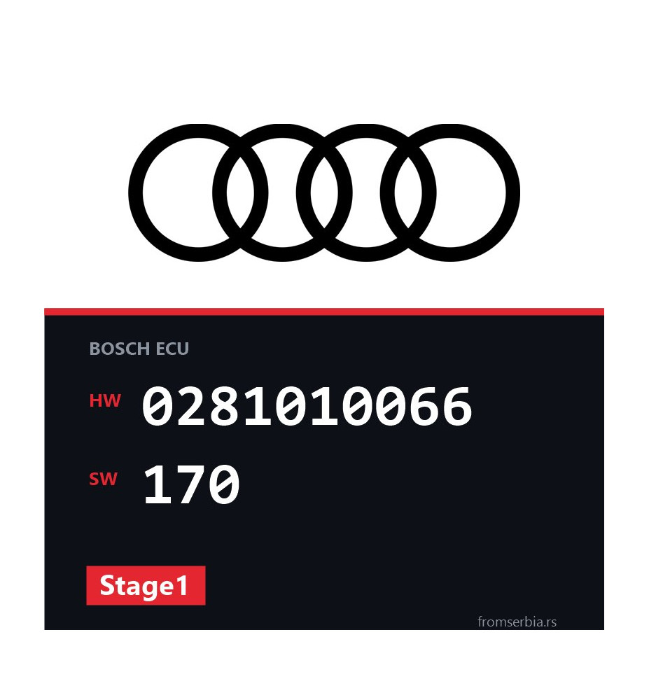 Audi A6 0281010066 170 Stage1 tuning file