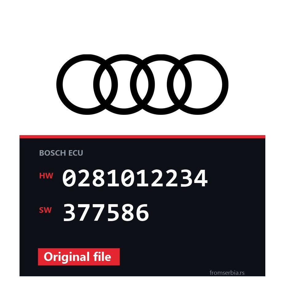 Audi A6 0281012234 377586 original ECU file
