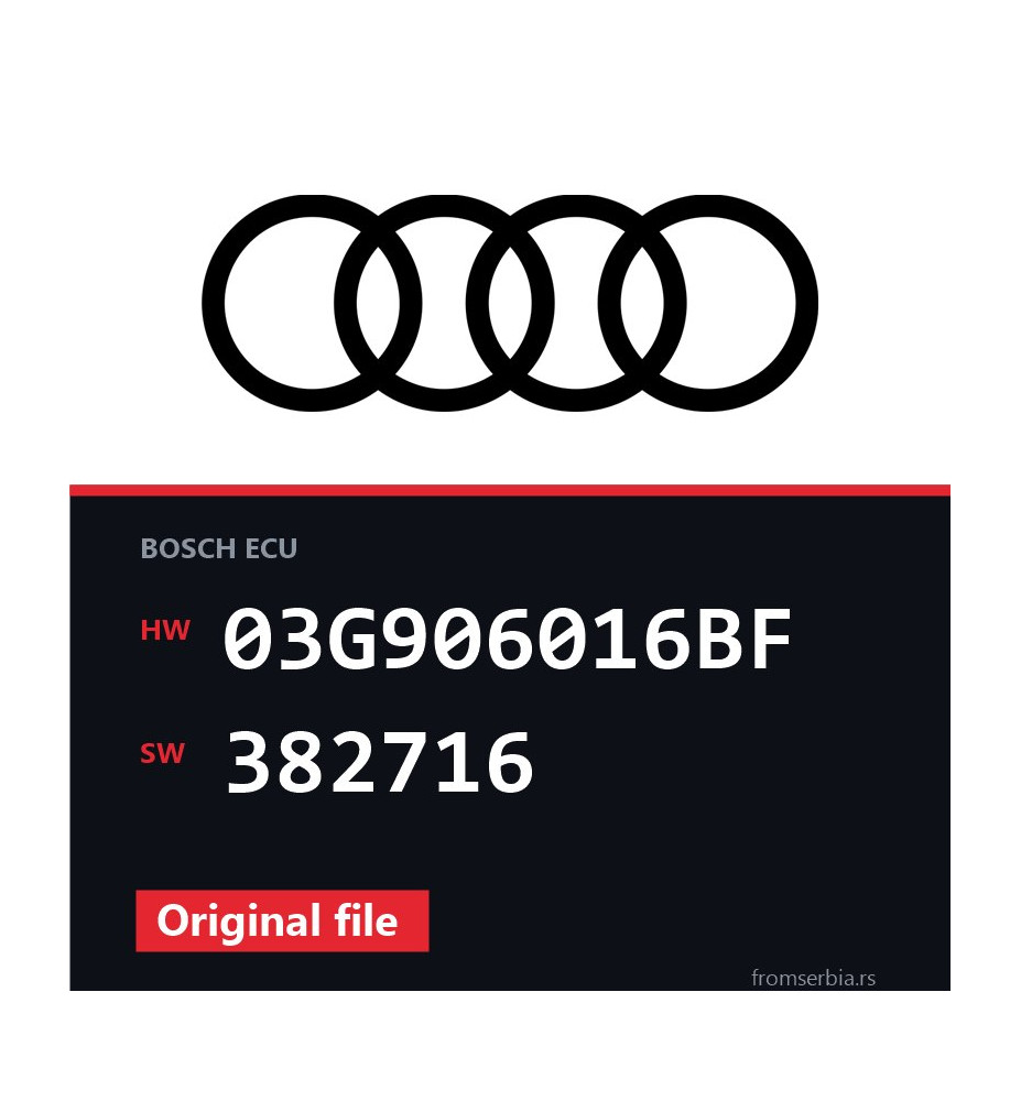 Audi A6 03G906016BF 382716 original ECU file