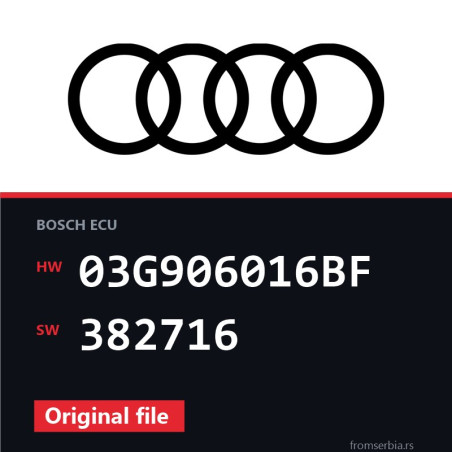 Audi A6 03G906016BF 382716 original ECU file