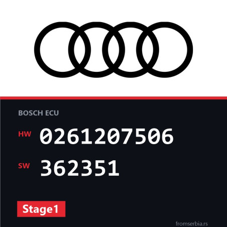 Audi A6 0261207506 362351 Stage1 tuning file