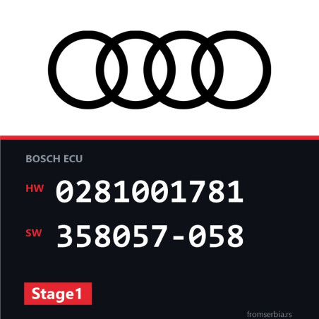 Audi A6 0281001781 358057-058 Stage1 tuning file