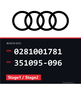 Audi A6 0281001781 351095-096 Stage1 / Stage2 tuning file