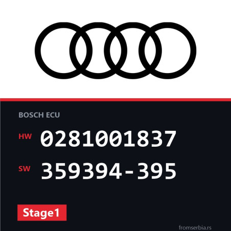 Audi A6 0281001837 359394-395 Stage1 tuning file