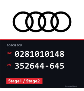 Audi A6 0281010148 352644-645 Stage1 / Stage2 tuning file