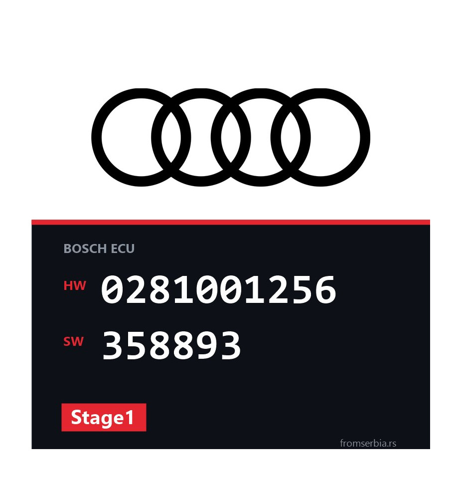 Audi A6 0281001256 358893 Stage1 tuning file