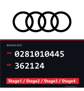 Audi 0281010445 362124 Stage1 / Stage2 / Stage3 / Stage4 file