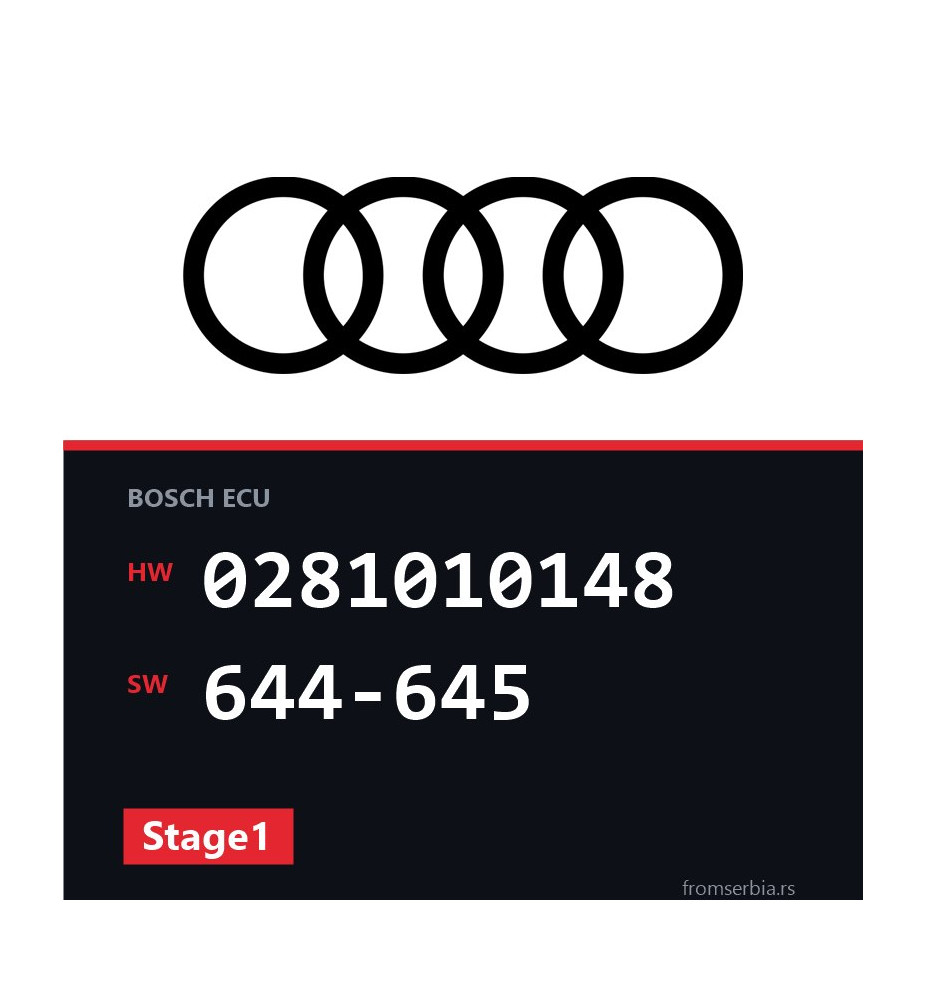 Audi A6 0281010148 644-645 Stage1 tuning file