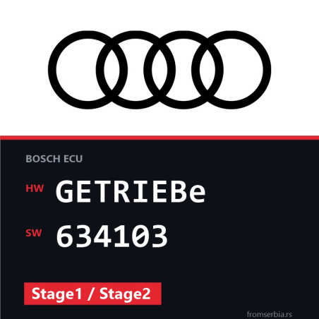 Audi A6 GETRIEBe 634103 Stage1 / Stage2 tuning file