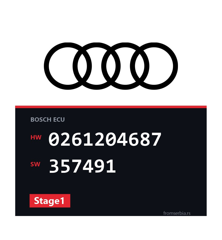 Audi A6 0261204687 357491 Stage1 tuning file