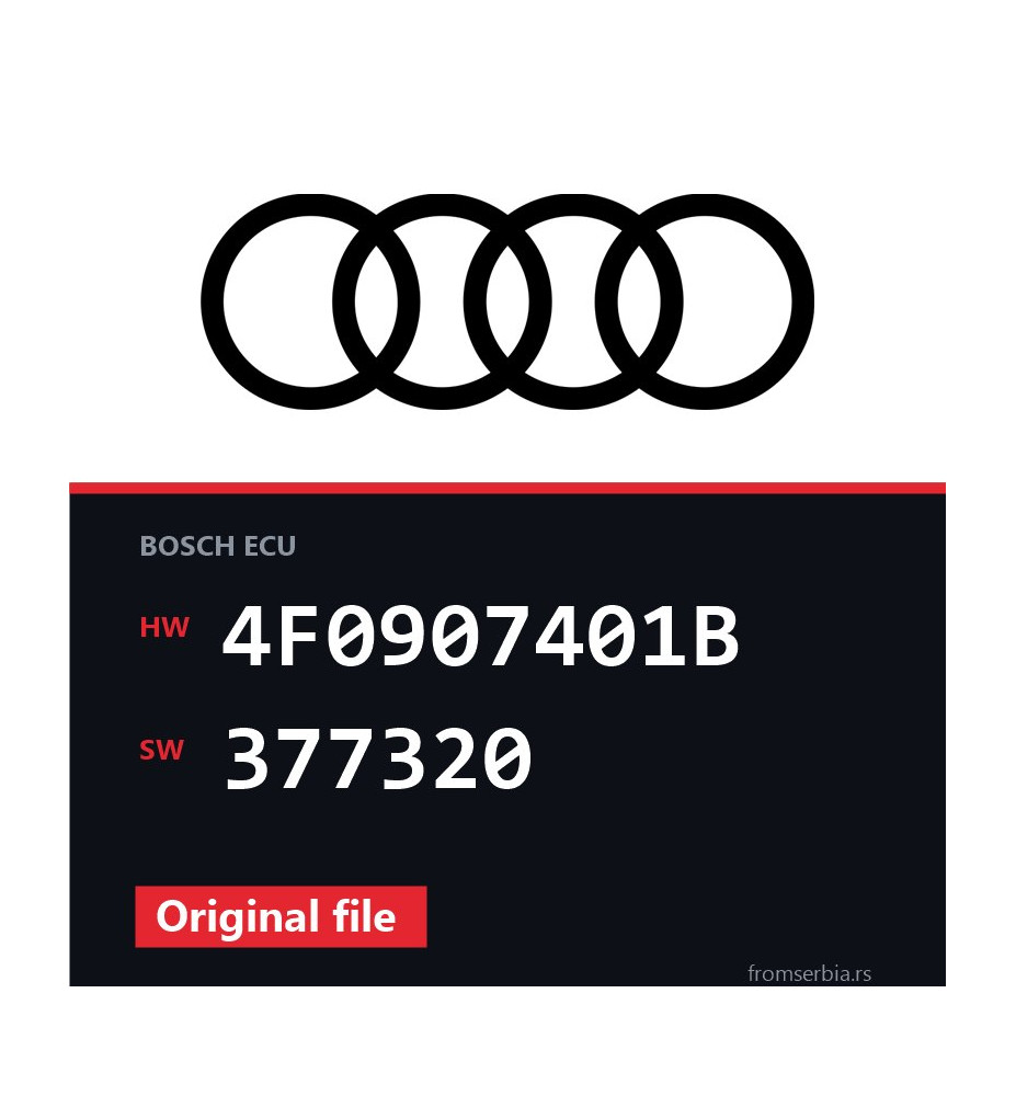 Audi A6 4F0907401B 377320 original ECU file