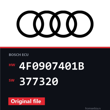 Audi A6 4F0907401B 377320 original ECU file
