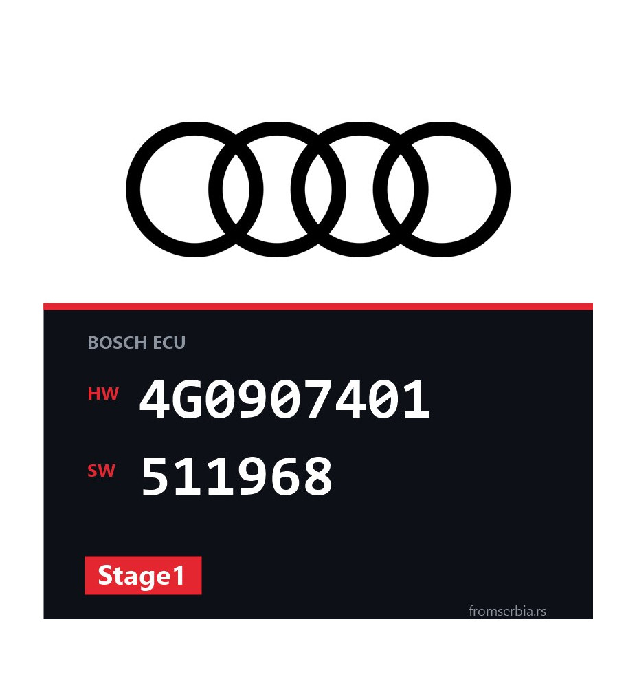 Audi A7 4G0907401 511968 Stage1 tuning file