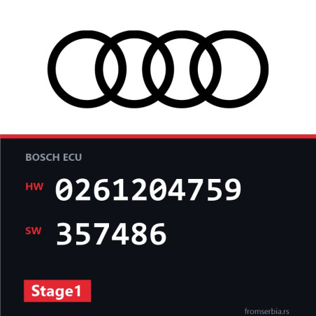 Audi A8 0261204759 357486 Stage1 tuning file