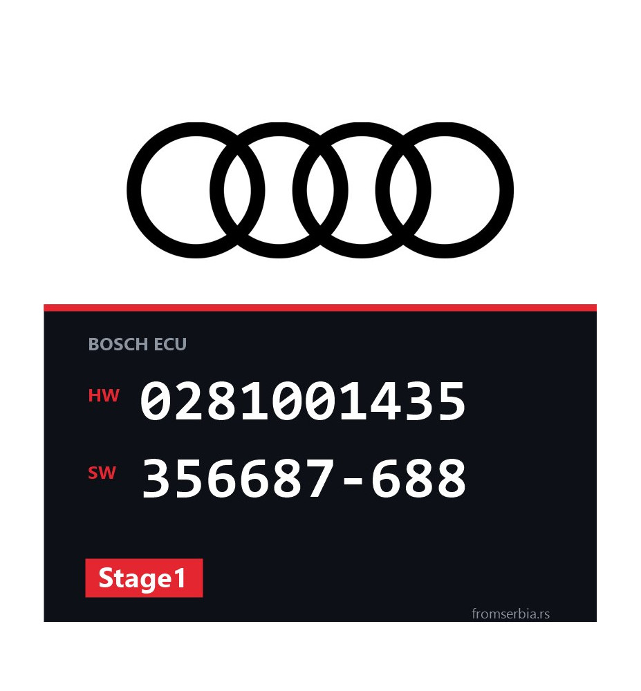 Audi A8 0281001435 356687-688 Stage1 tuning file