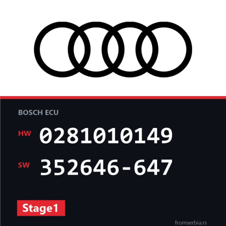 Audi A8 0281010149 352646-647 Stage1 tuning file