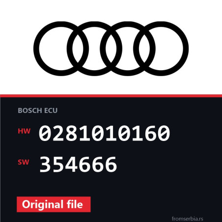 Audi A8 0281010160 354666 original ECU file