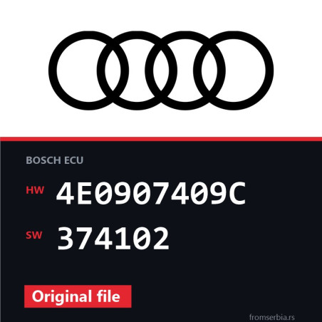 Audi A8 4E0907409C 374102 original ECU file