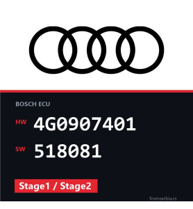 Audi A8 4G0907401 518081 Stage1 / Stage2 tuning file