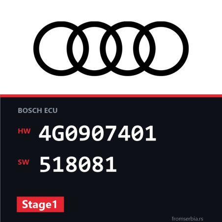 Audi A8 4G0907401 518081 Stage1 tuning file