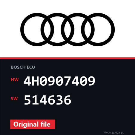 Audi A8 4H0907409 514636 original ECU file