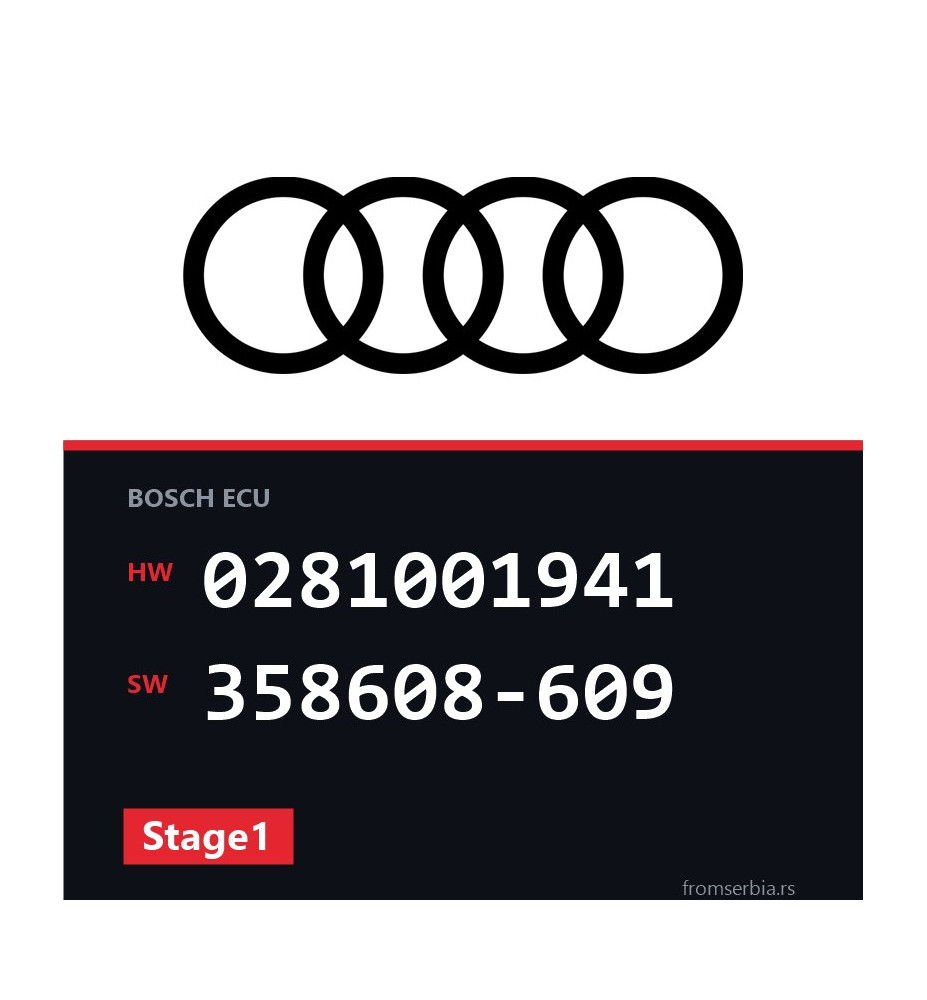 Audi A8 0281001941 358608-609 Stage1 tuning file