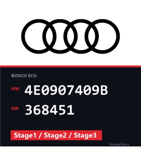 Audi A8 4E0907409B 368451 Stage1 / Stage2 / Stage3 tuning file